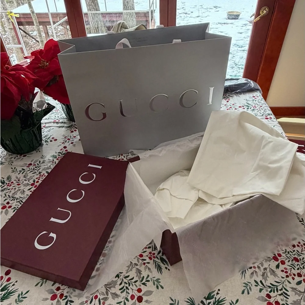 Gucci Maroon Box with Silver Bag - Picture 5 of 5
